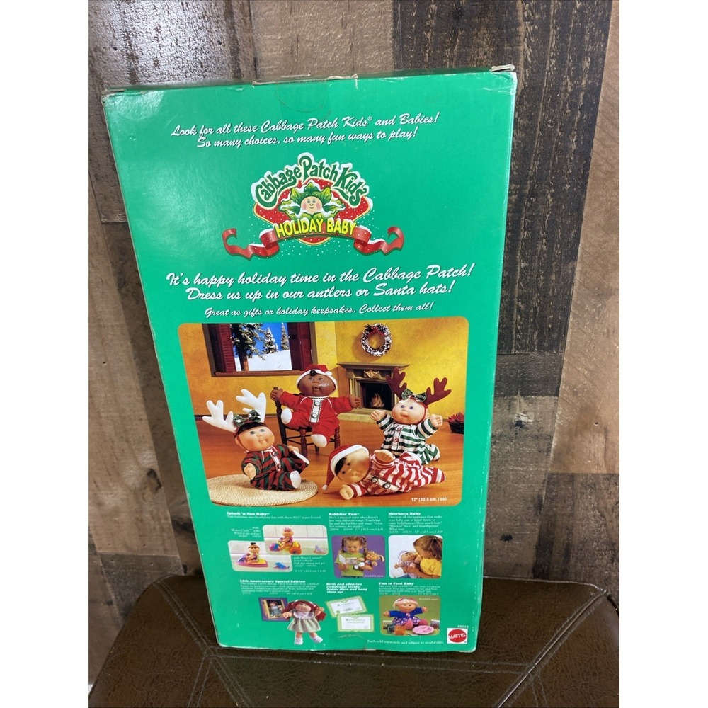 Vintage 1998 CABBAGE PATCH KIDS Holiday Baby Mattel #18613 Dec 5 Jackelyn Jessie - Picture 10 of 16